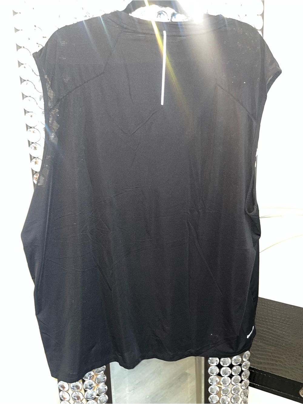 Russell Athletic Black Men’s Sleeveless Training Tank with White Piping - Picture 5 of 6
